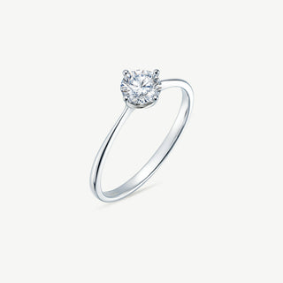 Anello Fabiani solitario con zircone – Oro bianco 9Kt