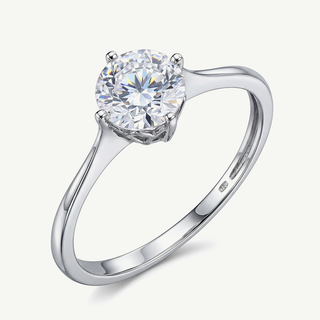 Anello Solitario Fabiani Oro Bianco 9Kt