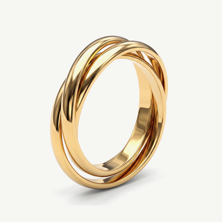 Anello Fede Trinity - Placcatura Oro 18Kt