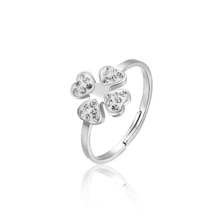 Luca Barra Four Leaf Clover Ring