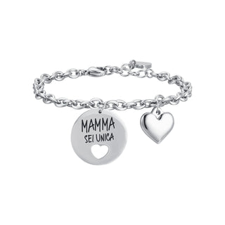 BRACCIALE DONNA IN ACCIAIO "MAMMA SEI UNICA" - Fabiani Gioiellerie