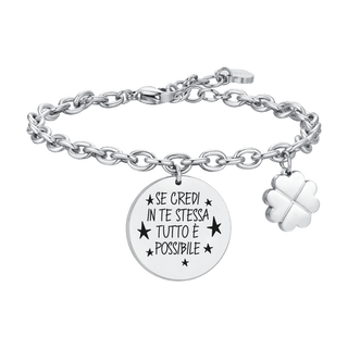 Bracciale Luca Barra in acciaio con incisione