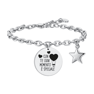 Bracciale Luca Barra in acciaio con incisione