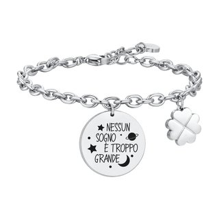 Bracciale Luca Barra in acciaio con incisione