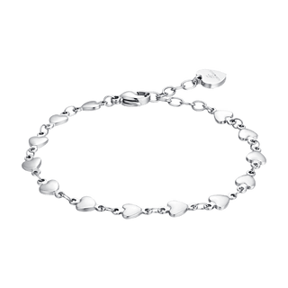 Bracciale Luca Barra in acciaio con cuori