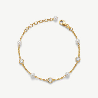Bracciale Fabiani con Perle e Punti Luce in Argento