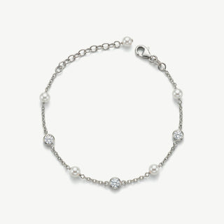 Bracciale Fabiani con Perle e Punti Luce in Argento