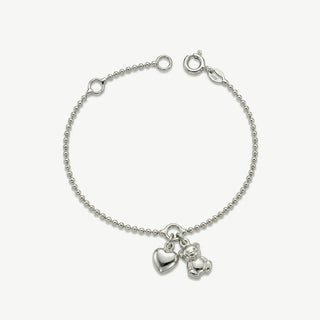 Bracciale Fabiani con Cuore e Orsetto in Argento