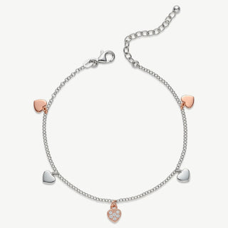 Bracciale Fabiani con Cuori in Argento