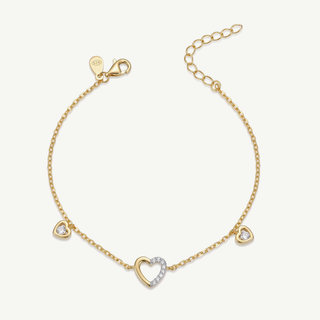 Bracciale con Cuori e Zirconi