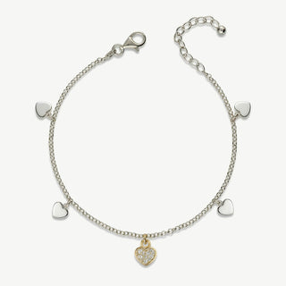Bracciale Fabiani con Cuori in Argento