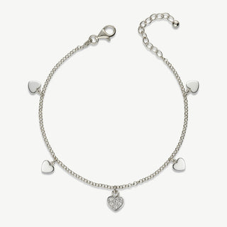 Bracciale Fabiani con Cuori in Argento