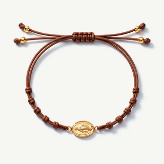 Bracciale Cordino con Medaglia Madonna