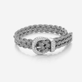 Bracciale a Treccia con Fibbia Gioiello - Luxury Edition