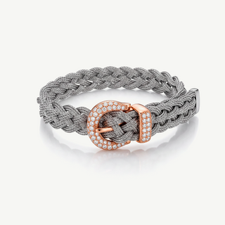 Bracciale a Treccia con Fibbia Gioiello - Luxury Edition