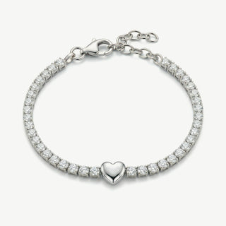 Bracciale Fabiani Tennis con Cuore in Argento