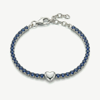 Bracciale Fabiani Tennis con Cuore in Argento
