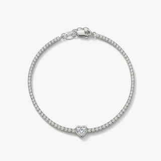 Bracciale Fabiani Tennis con Cuore in Argento