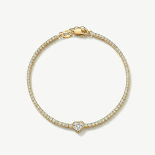 Bracciale Fabiani Tennis con Cuore in Argento