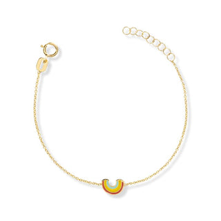 Bracciale Fabiani con arcobaleno in oro giallo e smalto - Fabiani Gioiellerie