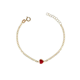 Bracciale Fabiani neonato con inserto cuore smaltato - Fabiani Gioiellerie
