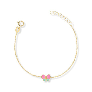 Bracciale Fabiani neonato con farfalla in smalto - Fabiani Gioiellerie