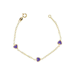 Bracciale Fabiani da neonato con cuori smalto - Fabiani Gioiellerie