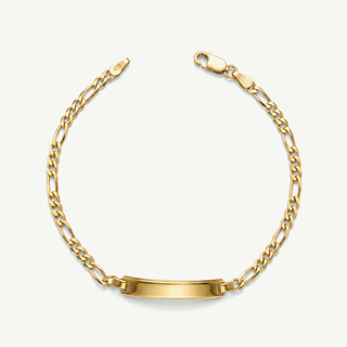 Bracciale Maglia Barbazzale 3+1 con Targhetta - Placcatura Oro 18kt