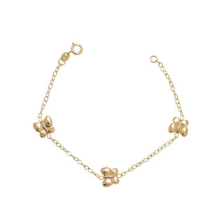 Bracciale Fabiani in oro giallo 9Kt con farfalle - Fabiani Gioiellerie