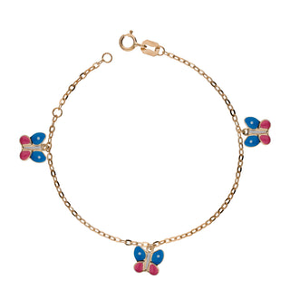 Bracciale Fabiani bambina in oro 9Kt  con inserti smaltati - Fabiani Gioiellerie