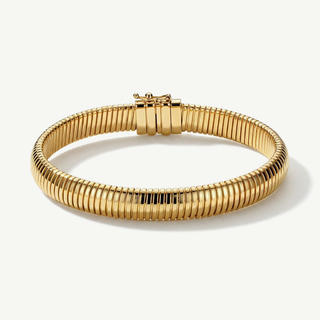 Bracciale tubogas piatto Fabiani in oro giallo 18kt – cm 21