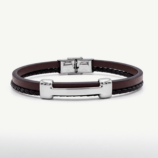 Bracciale con Targa Intrecciato Semirigido