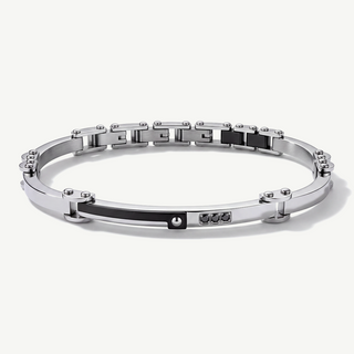 Bracciale Maglia a Segmenti Bicolore