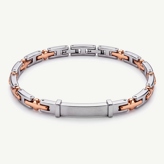 Bracciale a Maglia Geometrica Bicolore