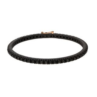 Bracciale T gioielli in titanio con diamanti neri 1,00Ct
