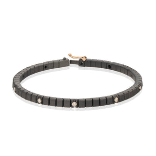 Bracciale T gioielli in titanio con diamanti brown 0,60Ct