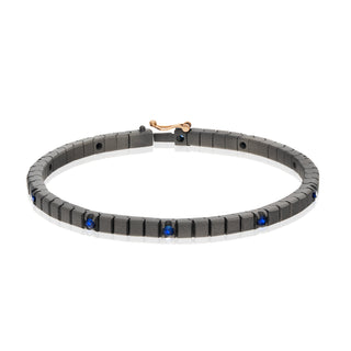 Bracciale T gioielli in titanio con zaffiri 0,70Ct