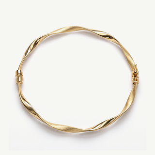 Bracciale Rigido Torchon - Placcatura Oro 18Kt