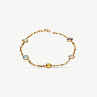 Bracciale Fabiani in Oro Giallo 9Kt con Zirconi Quadrati