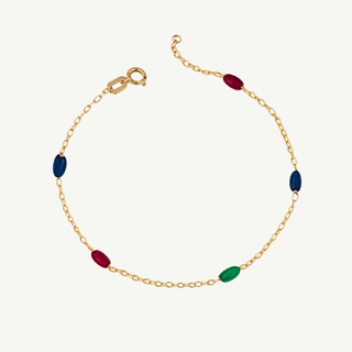 Bracciale Fabiani in oro giallo 9Kt con pietre