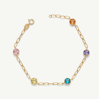 Bracciale Fabiani in oro giallo 9Kt con pietre