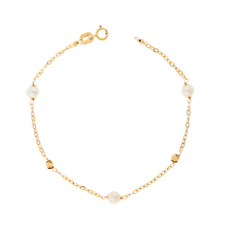 Bracciale Fabiani con perle in oro giallo 9Kt