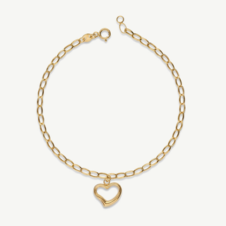 Bracciale Fabiani con cuore in oro giallo 9kt
