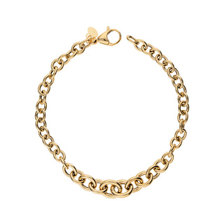 Fabiani bracelet in 18Kt yellow gold with graduated rolo link
