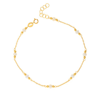 Bracciale Fabiani con perle in oro giallo 9Kt