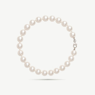 Bracciale Fabiani con perle naturali e chiusura in oro bianco 18Kt
