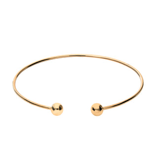 Fabiani rigid bracelet in 9Kt yellow gold with spheres