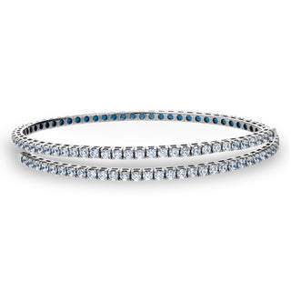 Bracciale Tennis elastico Fabiani in oro bianco 9kt e zirconi