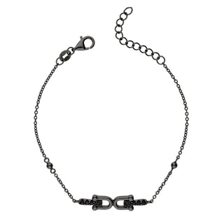 Bracciale Fabiani in Argento 925 Placcato Rutenio con Zirconi