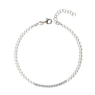 Bracciale Fabiani in Argento 925 Con Perle e Zirconi